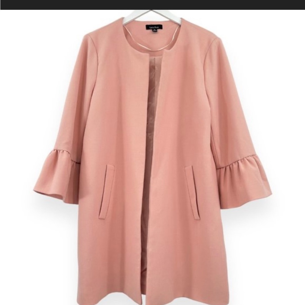 Anthropologie  Leo&Viola  Pink Blazer Coat Work Business Fairy Feminine Evening